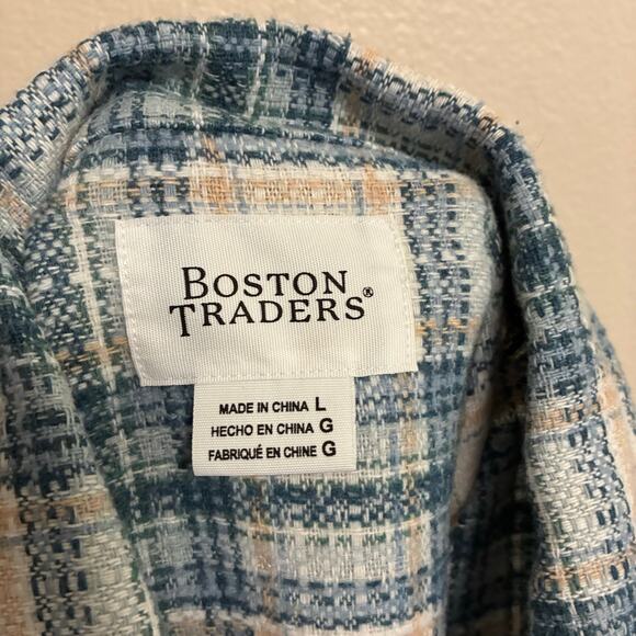 Boston Traders Oversized Button Down Flannel Womens Size L - Picture 6 of 8